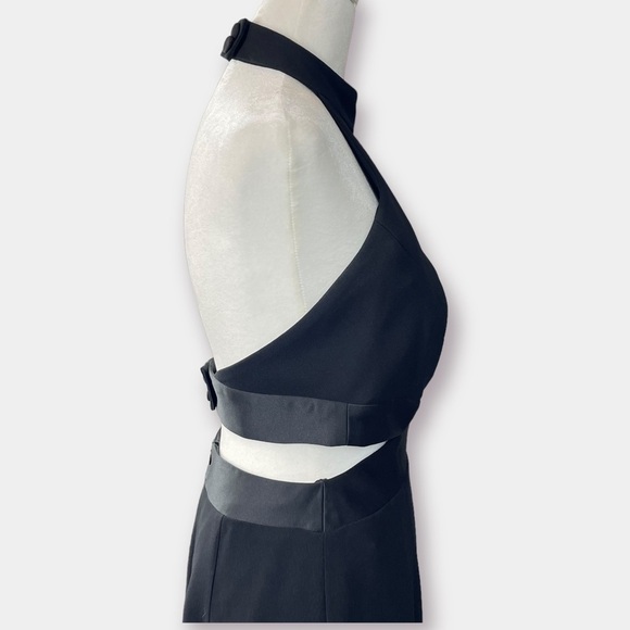 EUC Halter Sleeveless Party Formal Dress Black Cut Out Size 6 - Picture 8 of 10